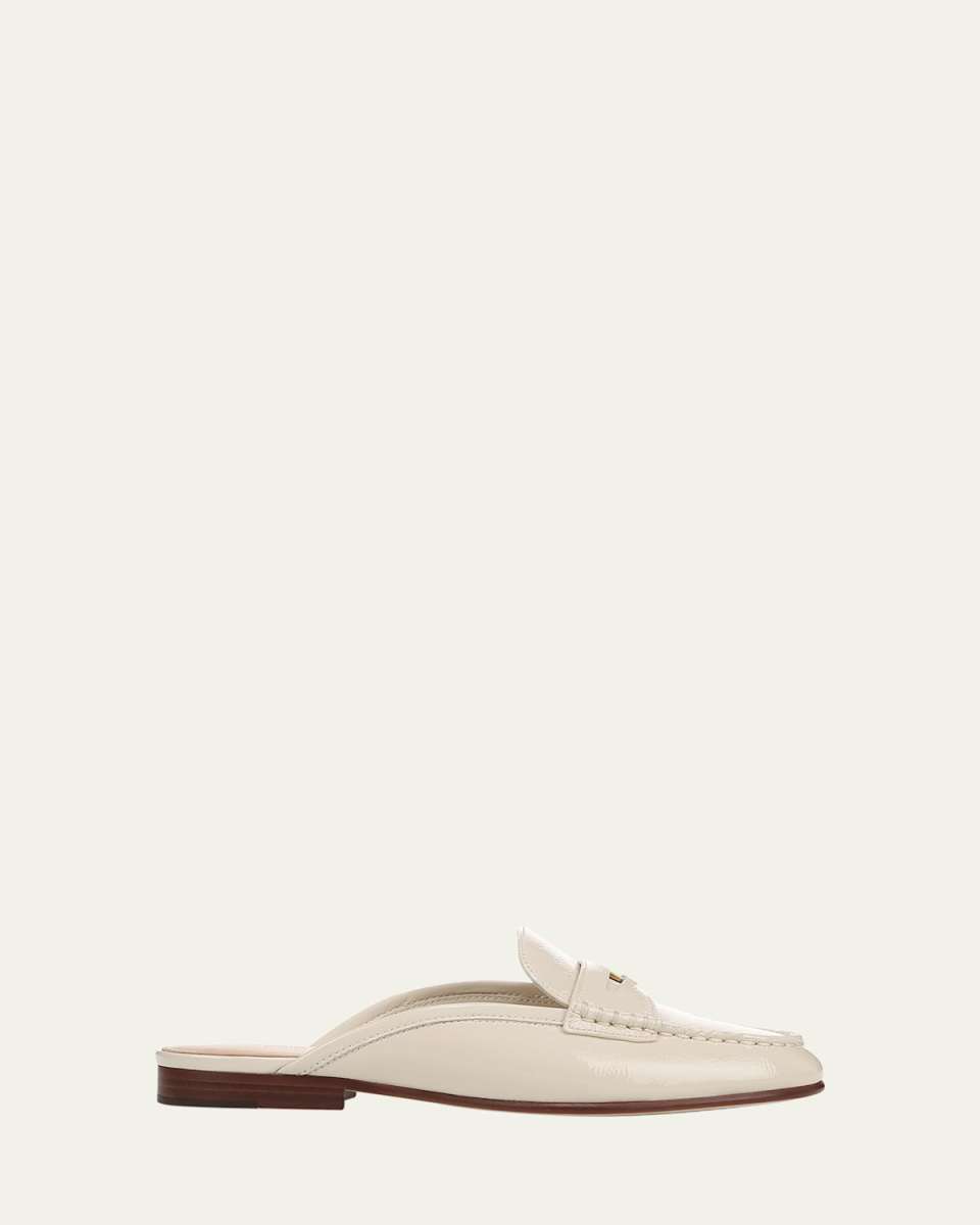 Leather Penny Loafer Mules